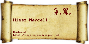 Hiesz Marcell névjegykártya